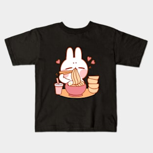 Cute Ramen Bunny Kids T-Shirt